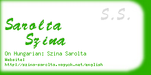 sarolta szina business card